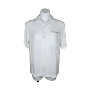 PLAYBOY BY PACSUN Logo Button Up Shirt Size Small